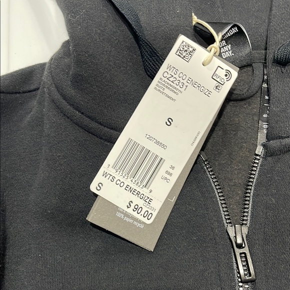 NWT Adidas Black and Gray Hoodie - Picture 2 of 3